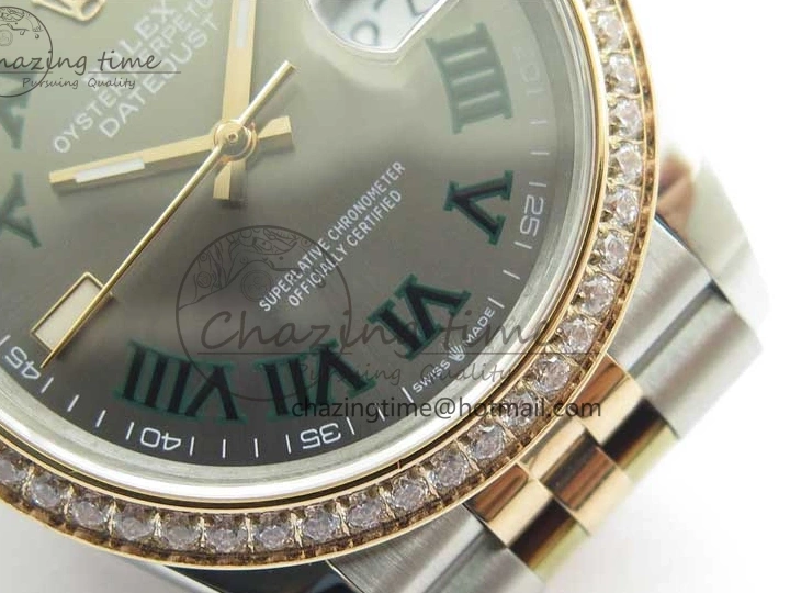 BP Bracelet Roman Dial on 36 Best Edition 1:1 DateJust SS Gray Maker RG Jubilee 126281 0418